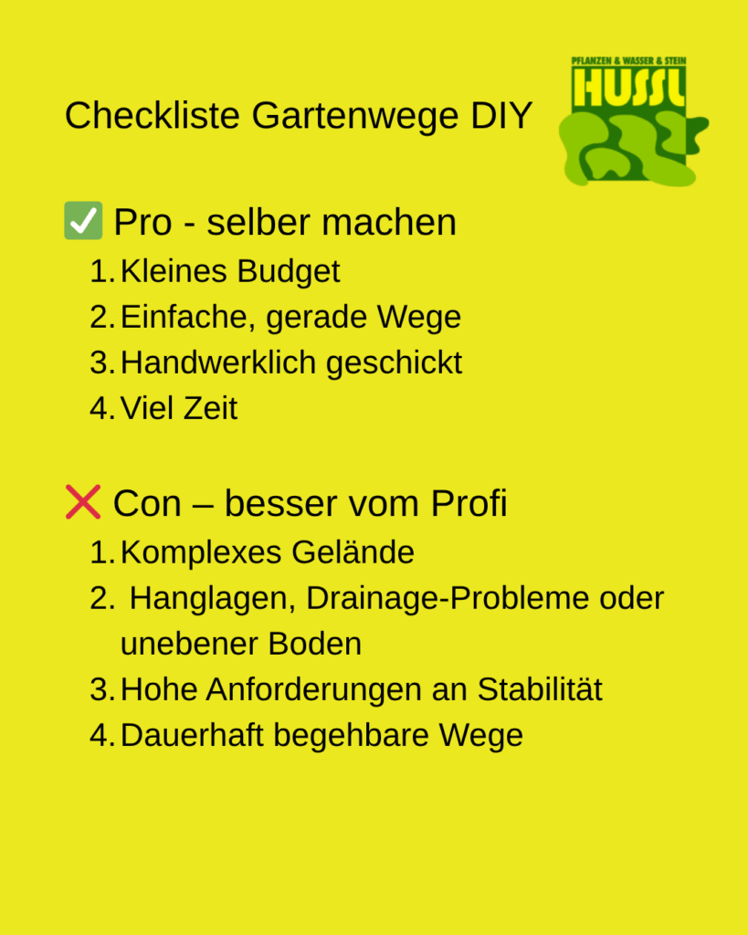 Gartenwege anlegen Checkliste