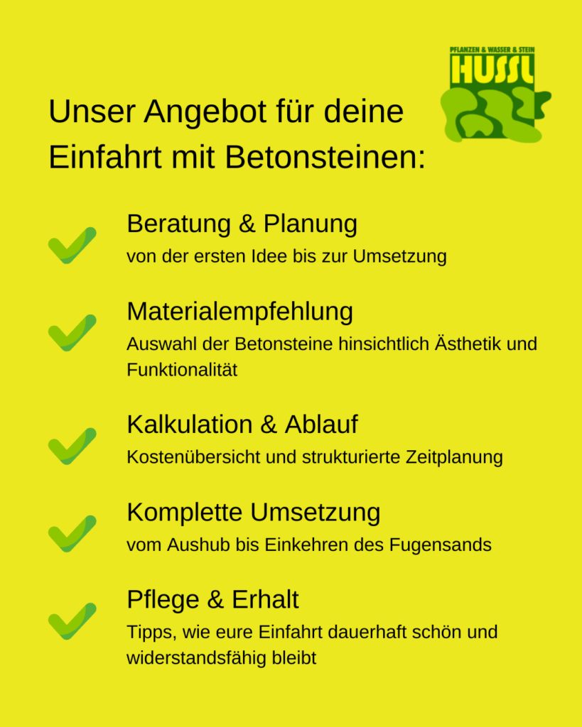 Einfahrt pflastern mit Betonsteinen